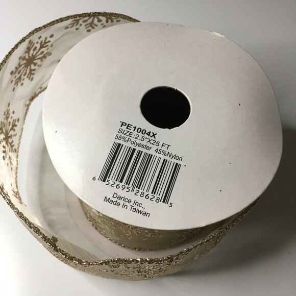 5 Rolls Wired Christmas Ribbon - Picture 13 of 13